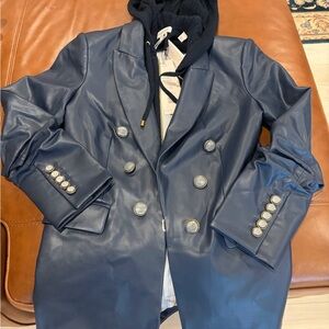 New Veronica Beard Navy Double-Breasted Blazer